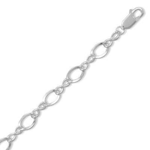 8" Polished Figure 8 Charm Bracelet - Joyeria Lady