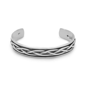 Oxidized Braided Men's Cuff Bracelet - Joyeria Lady