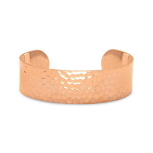 19mm Hammered Solid Copper Cuff Bracelet - Joyeria Lady