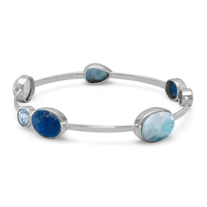 Stackable Multistone Bangle - Joyeria Lady