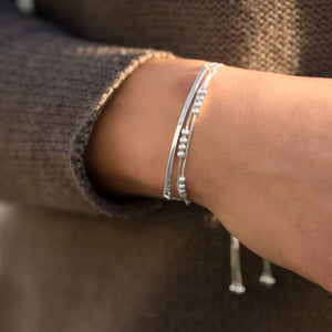 Silver Bar Friendship Bolo Bracelet