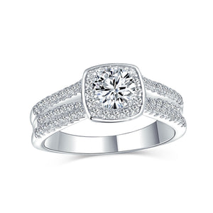 2CT Round Solitaire AAA CZ Engagement Ring 925 Sterling Silver - Joyeria Lady
