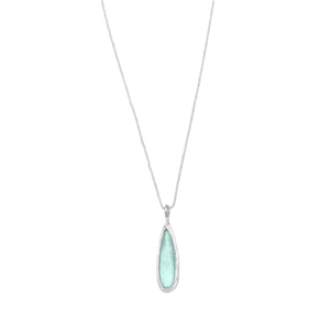 Ancient Roman Glass Pear Drop Necklace - Joyeria Lady