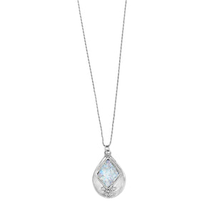 Textured Pear Ancient Roman Glass Necklace - Joyeria Lady