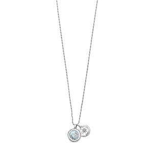 Roman Glass and Cut Out Cross Charm Necklace - Joyeria Lady