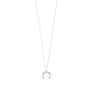 Sterling Silver Crescent Necklace - Joyeria Lady