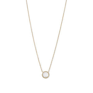 14 Karat Gold Plated Dancing CZ Necklace - Joyeria Lady
