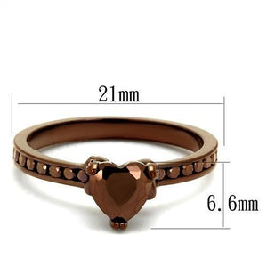 3W1191 IP Coffee light Brass Ring with AAA Grade CZ in Light Coffee