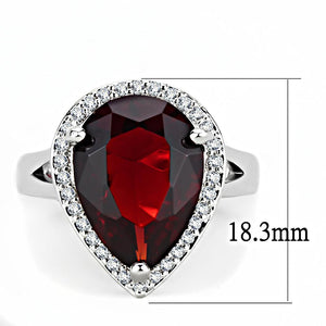 3W1438 Rhodium Brass Ring with Synthetic in Siam