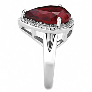 3W1438 Rhodium Brass Ring with Synthetic in Siam