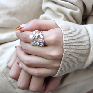 3W1454 Rhodium Brass Ring with AAA Grade CZ in Clear
