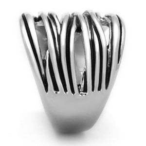 3W596 Rhodium Brass Ring with Epoxy in Jet
