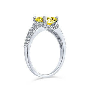 3CT Square Cushion Cut AAA CZ Engagement Ring 925 Sterling Silver