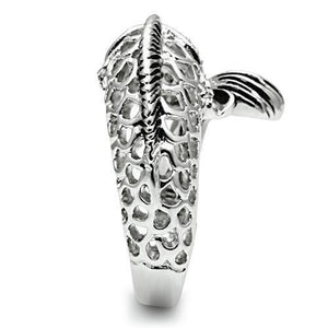 3W234 Rhodium Brass Ring with AAA Grade CZ in Champagne