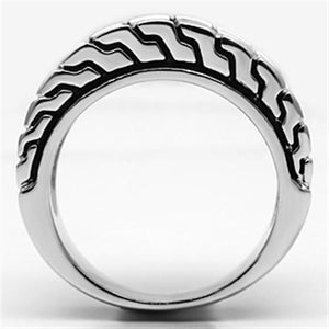 3W296 Reverse Two-Tone Brass Ring with No Stone in No Stone