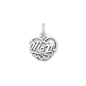 Mom Heart Charm - Joyeria Lady
