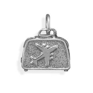 Oxidized Suitcase Charm - Joyeria Lady