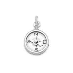 Oxidized Compass Charm - Joyeria Lady