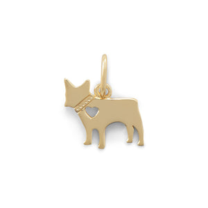 14 Karat Gold Plated Darling Dog Charm - Joyeria Lady