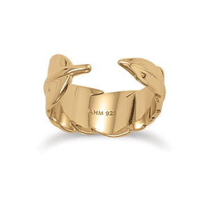 14 Karat Gold Plated Wrap Feather Ring - Joyeria Lady