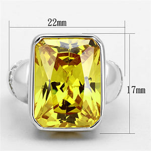LOS680 Silver 925 Sterling Silver Ring with AAA Grade CZ in Topaz
