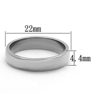 TK1375 High polished (no plating) Stainless Steel Ring with No Stone in No Stone