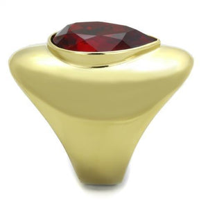 TK1836 IP Gold(Ion Plating) Stainless Steel Ring with Top Grade Crystal in Siam