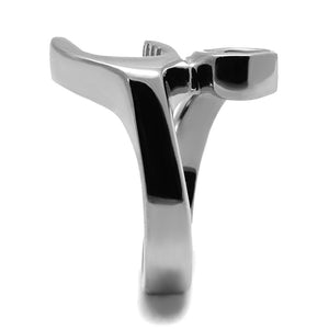 TK2396 High polished (no plating) Stainless Steel Ring with No Stone in No Stone