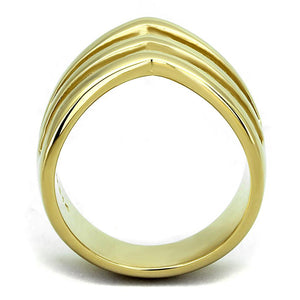 TK2733 - IP Gold(Ion Plating) Stainless Steel Ring with No Stone