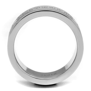 TK2944 High polished (no plating) Stainless Steel Ring with No Stone in No Stone