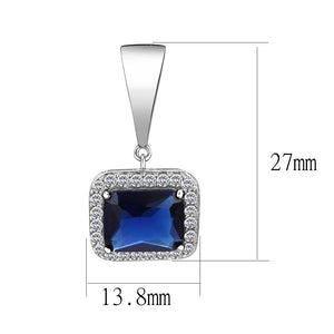 TK3684 High polished (no plating) Stainless Steel Earrings with Synthetic in Montana