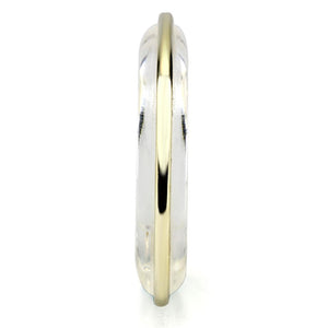 VL081 IP Gold(Ion Plating) Brass Ring with Synthetic in Clear