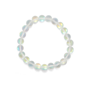 Icy Iridescent Glass Stretch Bracelet - Joyeria Lady
