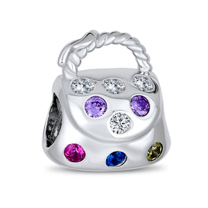 Clutch Purse Pocketbook Handbag Charm Bead 925 Sterling Silver