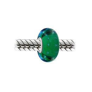 Bubble Murano Glass Bead Charm 925 Sterling Silver