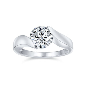 3CT Solitaire AAA CZ Bypass Engagement Ring Band 925 Sterling Silver