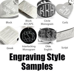 Stylish 8mm (220 Gauge) Sterling Silver Figaro Link ID Bracelet with Engravable Plate. Available in 8" and 9" Lengths.