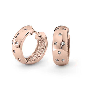 Zig Zag Cubic Zirconia Kpop Hoop Earrings 925 Sterling Silver - Joyeria Lady