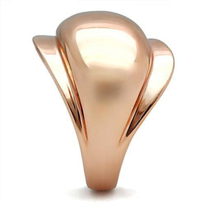 GL157 IP Rose Gold(Ion Plating) Brass Ring with No Stone in No Stone