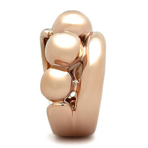 GL158 IP Rose Gold(Ion Plating) Brass Ring with No Stone in No Stone