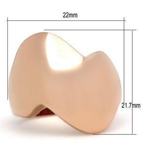 GL160 IP Rose Gold(Ion Plating) Brass Ring with No Stone in No Stone