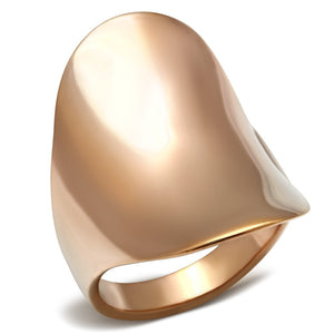 GL207 IP Rose Gold(Ion Plating) Brass Ring with No Stone in No Stone - Joyeria Lady