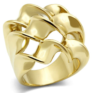 GL288 IP Gold(Ion Plating) Brass Ring with No Stone in No Stone - Joyeria Lady