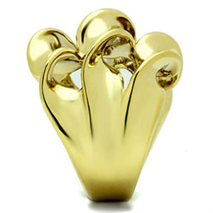 GL288 IP Gold(Ion Plating) Brass Ring with No Stone in No Stone