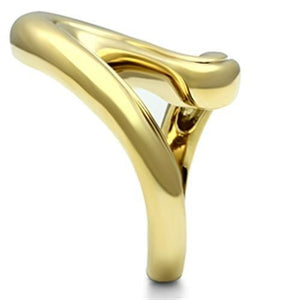 GL290 IP Gold(Ion Plating) Brass Ring with No Stone in No Stone