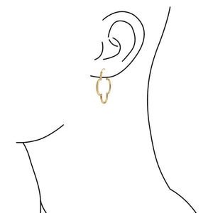Clover Endless Hoop Earrings Rose Gold Plated 925 Sterling Silver