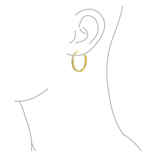 Big Black Cubic Zirconia Statement Hoops Earrings Sterling Silver 1.5