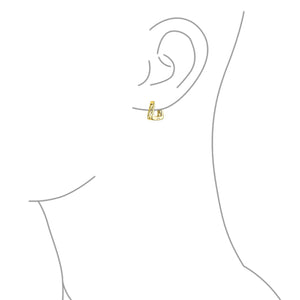 Square Pyramid Scroll Swirl Kpop Hoop Earrings Hoop Sterling Silver