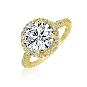 3CT Solitaire AAA CZ Halo Engagement Ring Band 925 Sterling Silver