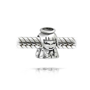 Guardian Angel Inspirational Bead Charm 925 Sterling Silver